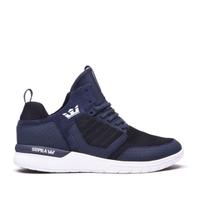 Supra Mens METHOD High Top Shoes Navy/Black/white | US-93744